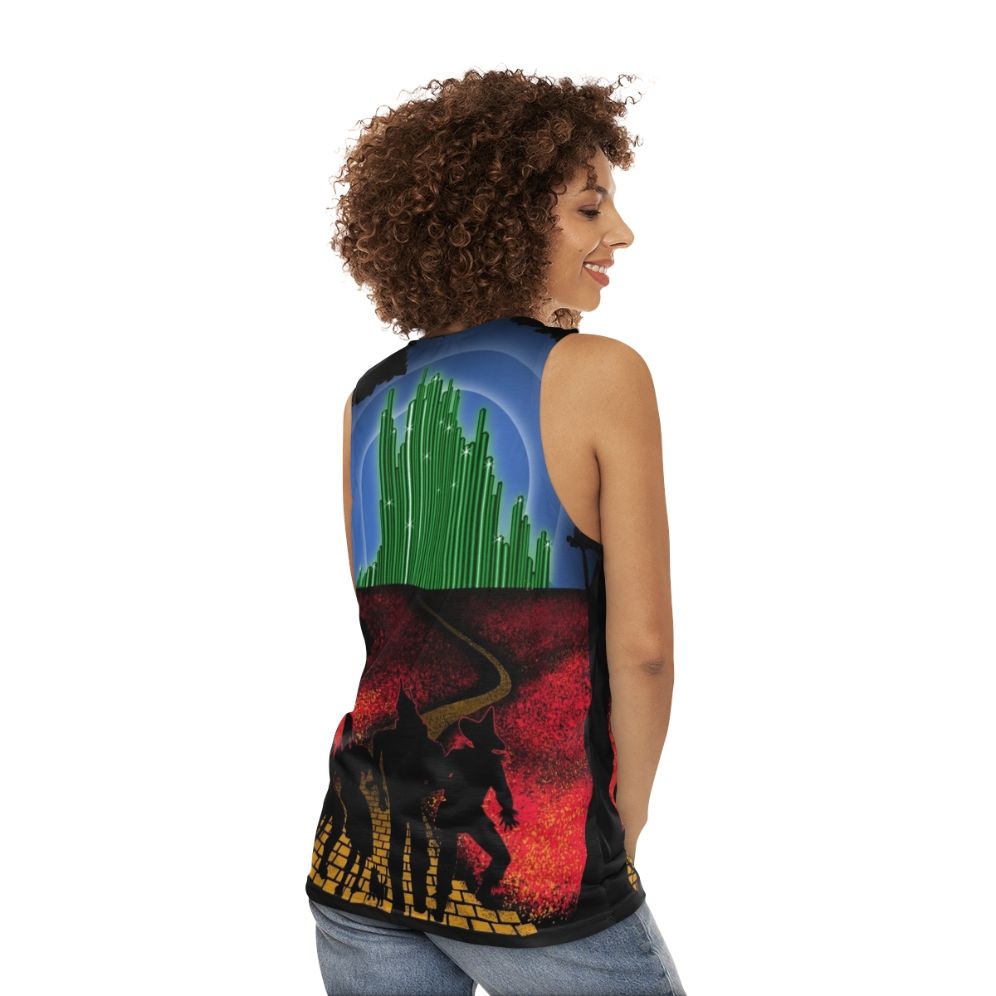 Wizard of Oz "Yellow Brick Road" Unisex Tank Top - women back