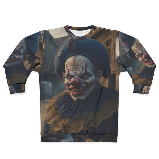 Creepy clown sinister sweatshirt