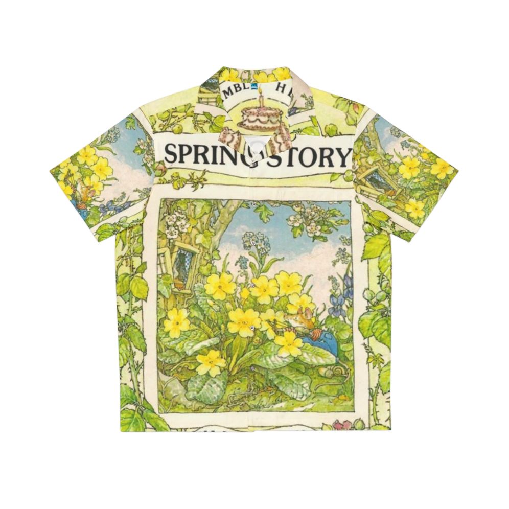 Brambly Hedge Spring Story Hawaiian Shirt with Floral Pattern