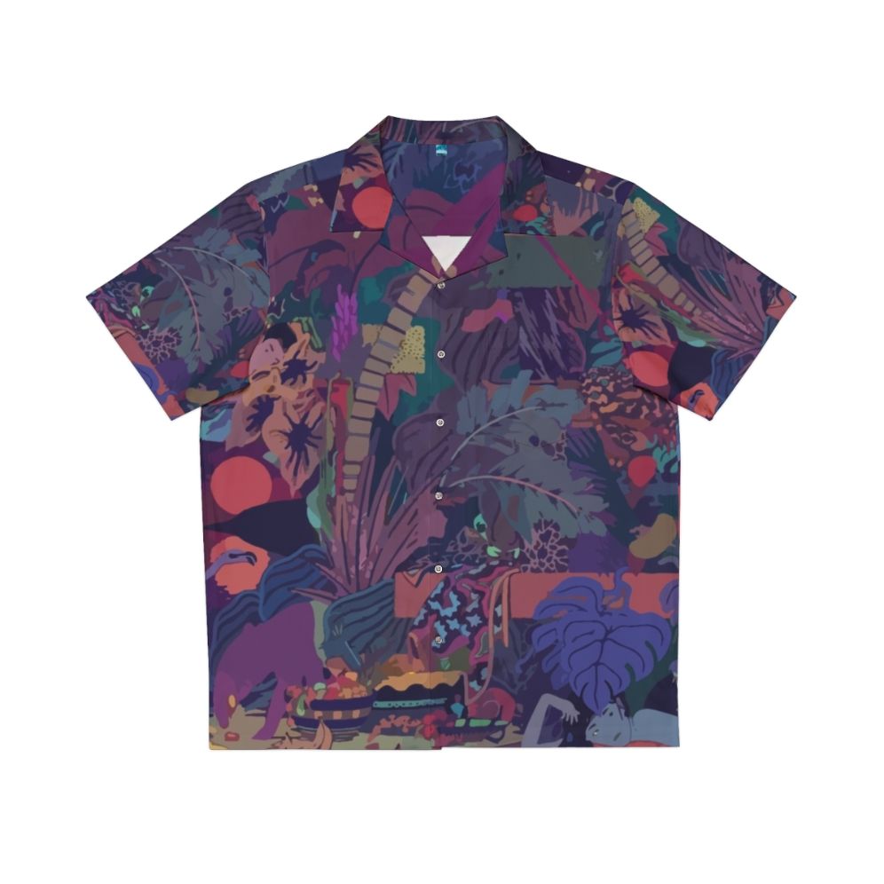 Vibrant Hawaiian shirt with Zaba album art graphic by Glass Animals