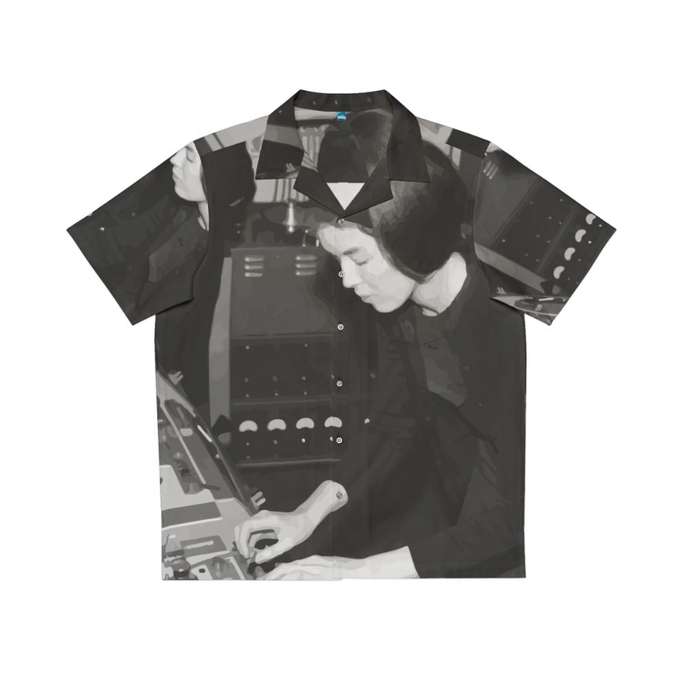 Delia Derbyshire Hawaiian Shirt with Electronic Music Motif