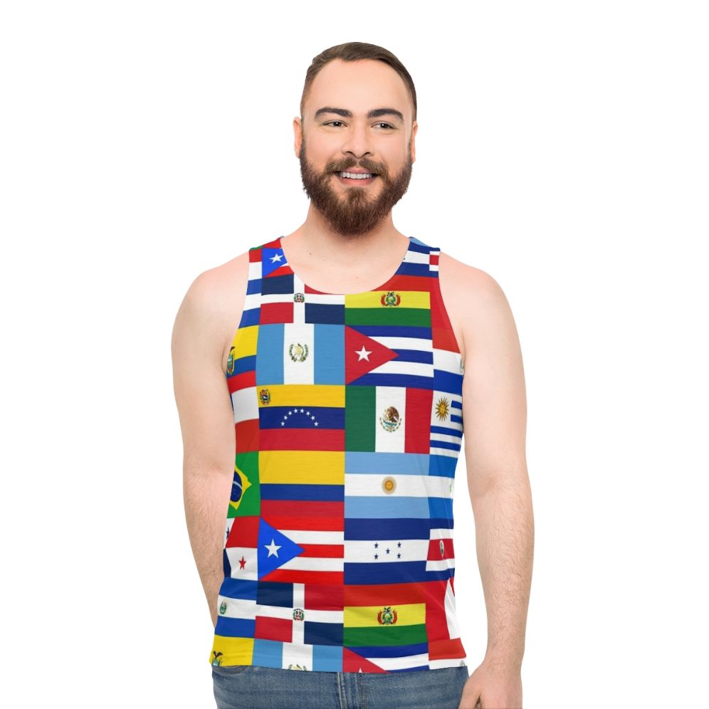 Latin American Flags Unisex Tank Top - men