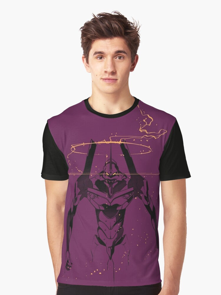 Neon Genesis Evangelion Unit-01 Graphic T-Shirt featuring the iconic mecha from the anime series - Men