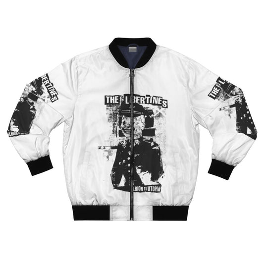 The Libertines Inspired Bomber Jacket with Band Logo and Punk Design