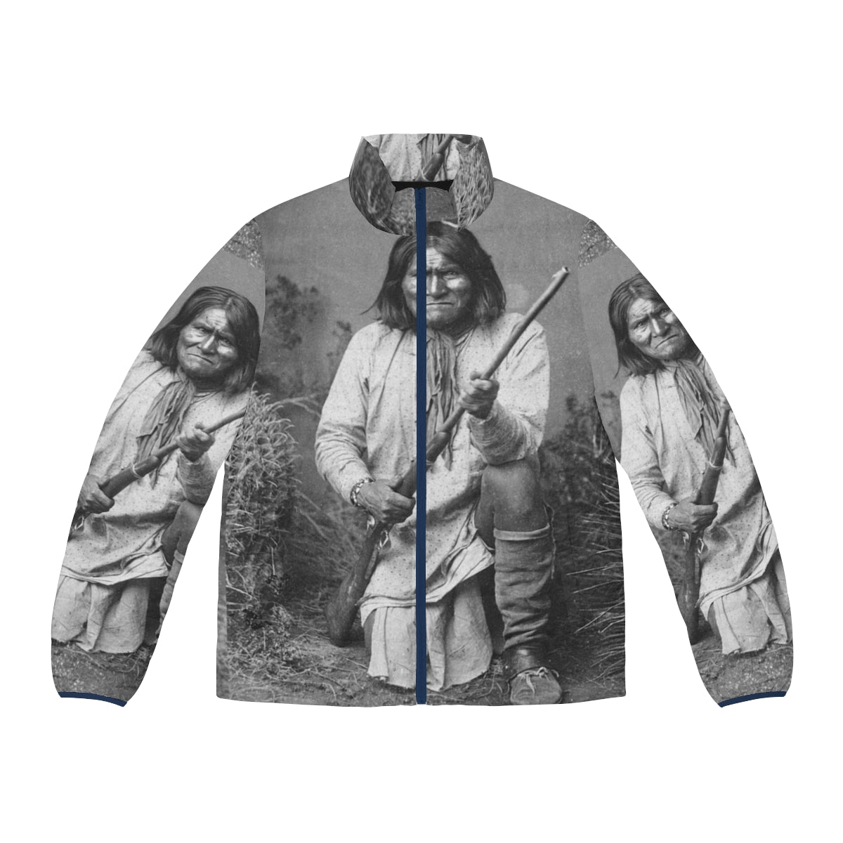 Geronimo Puffer Jacket - Stylish and Warm Native American-Inspired Puffer Jacket