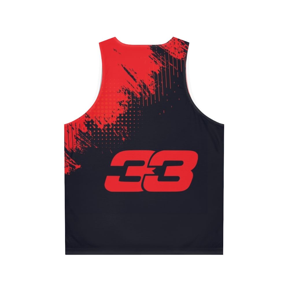 Formula One F1 Max Verstappen 33 Unisex Tank Top - Back