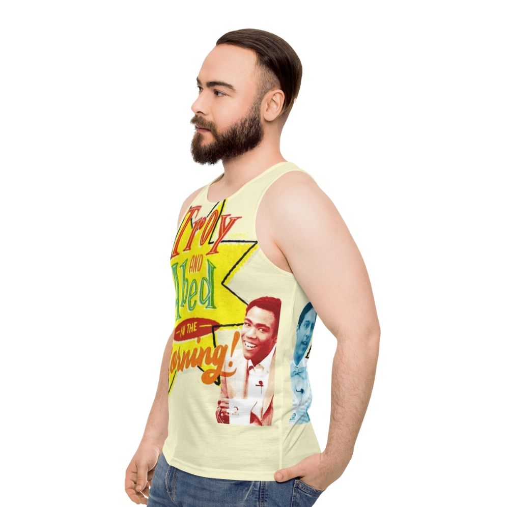 Community "Troy and Abed in the Morning" Unisex Tank Top - men side