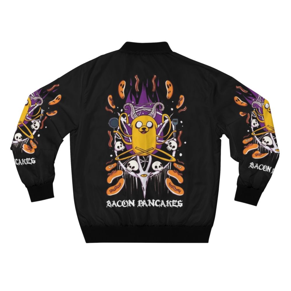 Bacon Pancakes Adventure Time Satanic Metal Bomber Jacket - Back