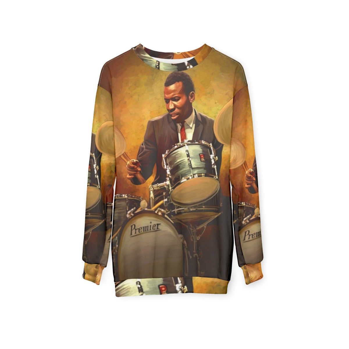 Elvin Jones Jazz Drummer Sweatshirt - hanging