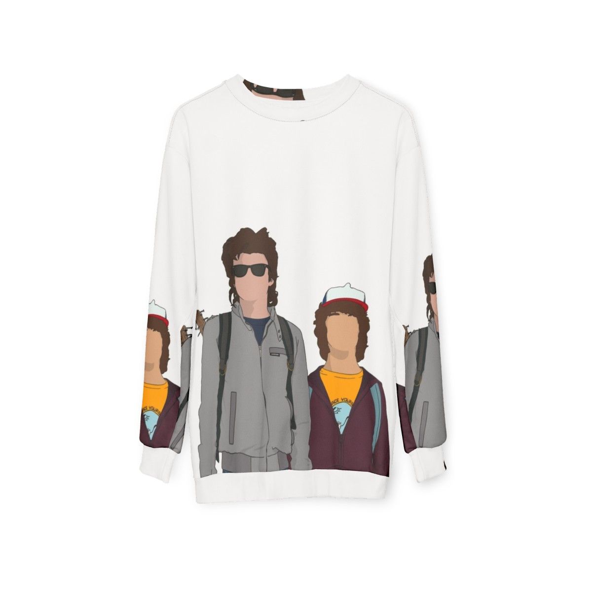 Stranger Things Dustin and Steve Design Sweatshirt - hanging