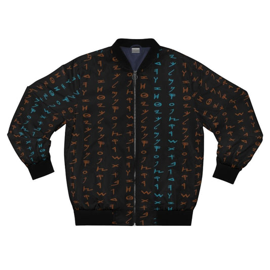 Paleo Hebrew Bomber Jacket with Alephbet Design