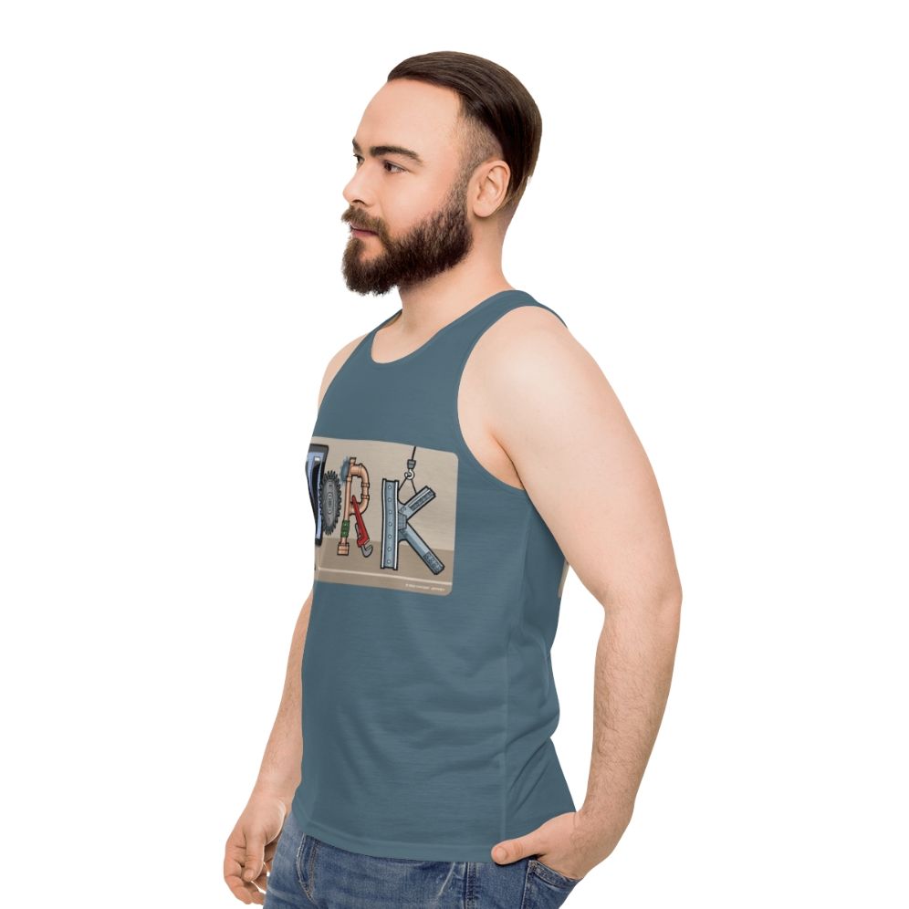 Unisex tank top for work and industrial environments - men side