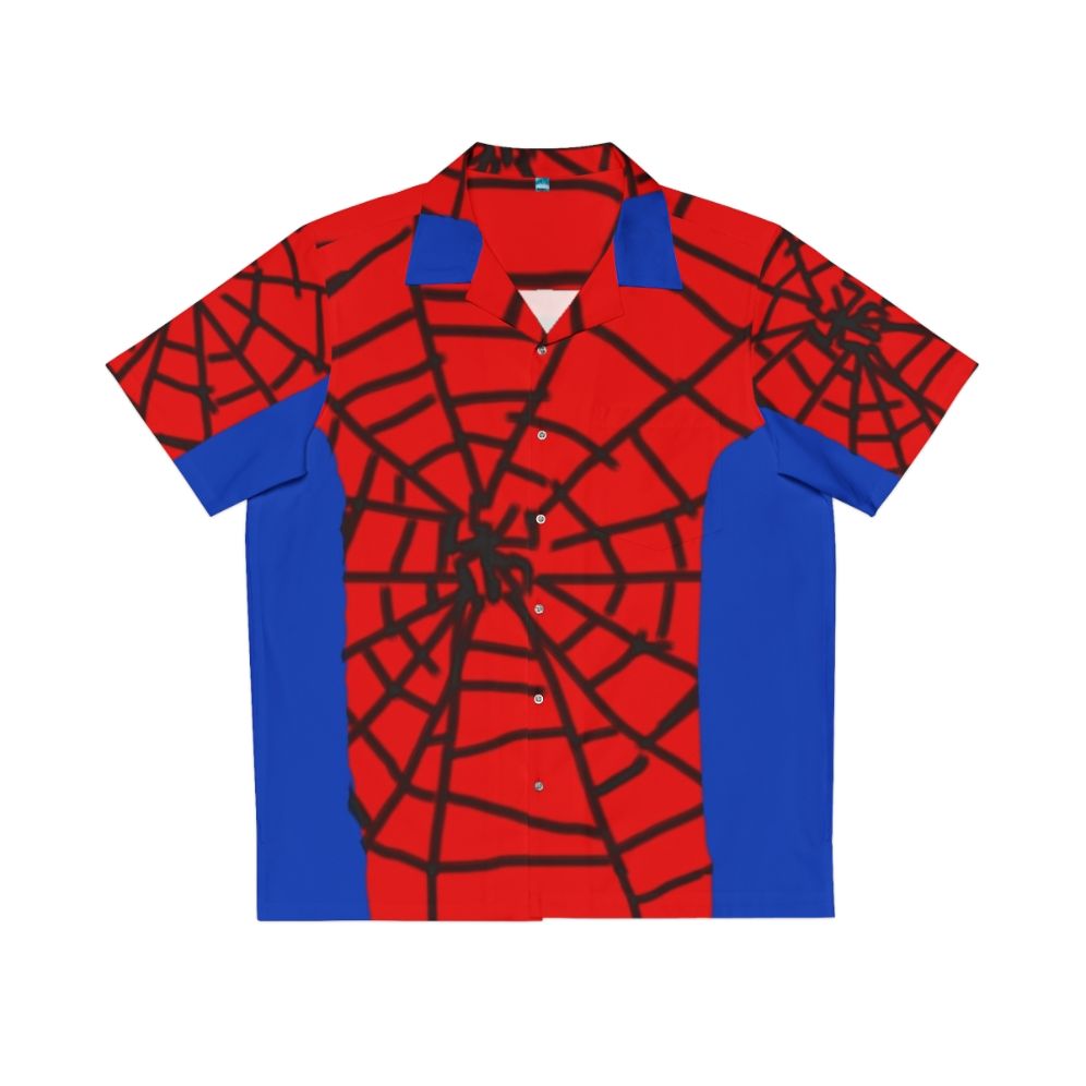 Spiderman Hawaiian Shirt with Tropical Print