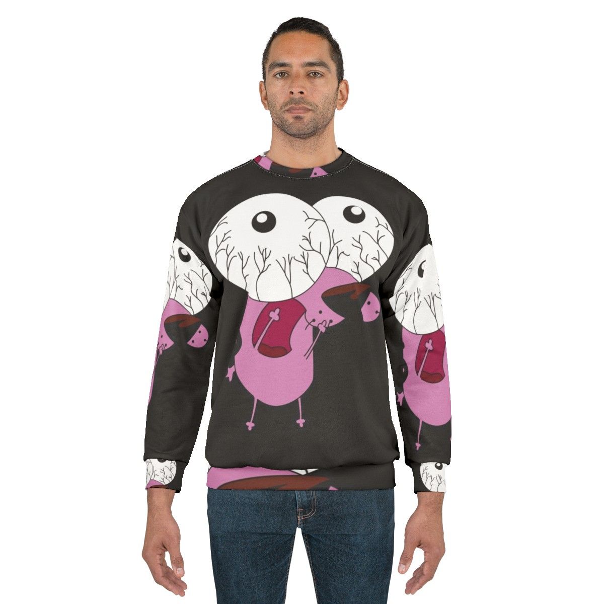 Courage The Cowardly Dog Themed Sweatshirt - men