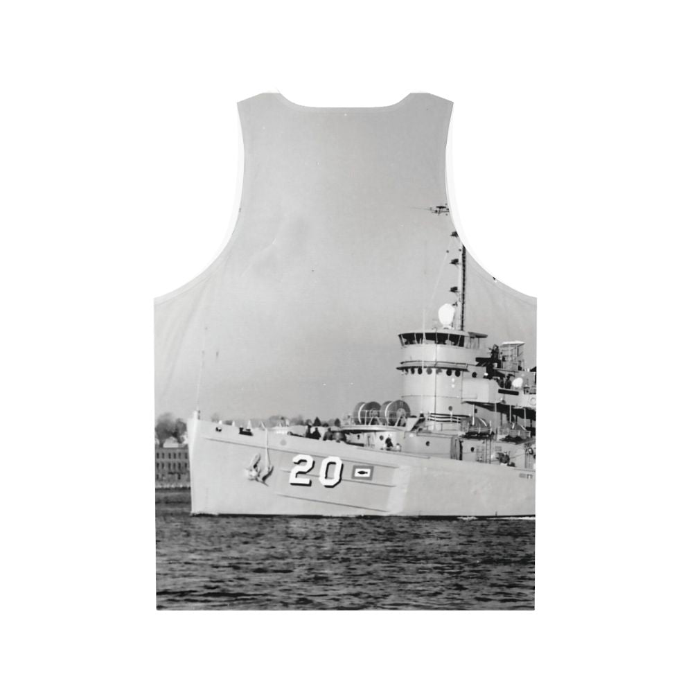 Submarine Rescue Navy Tank Top with USS Skylark ASR 20 Design - Back