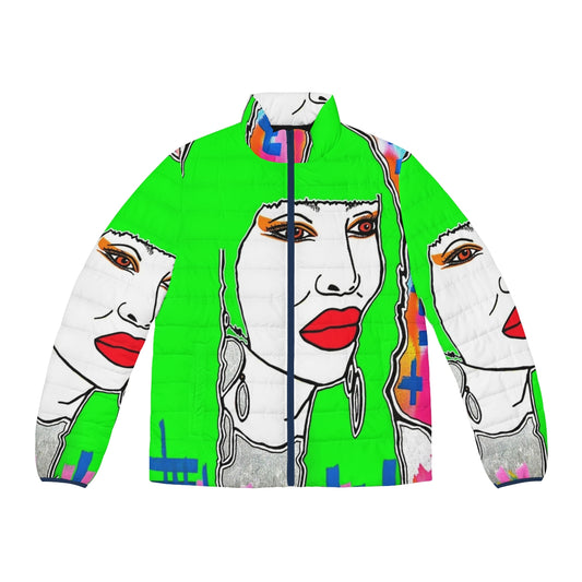 Pete Burns wearing a puffer jacket, 80s pop music icon