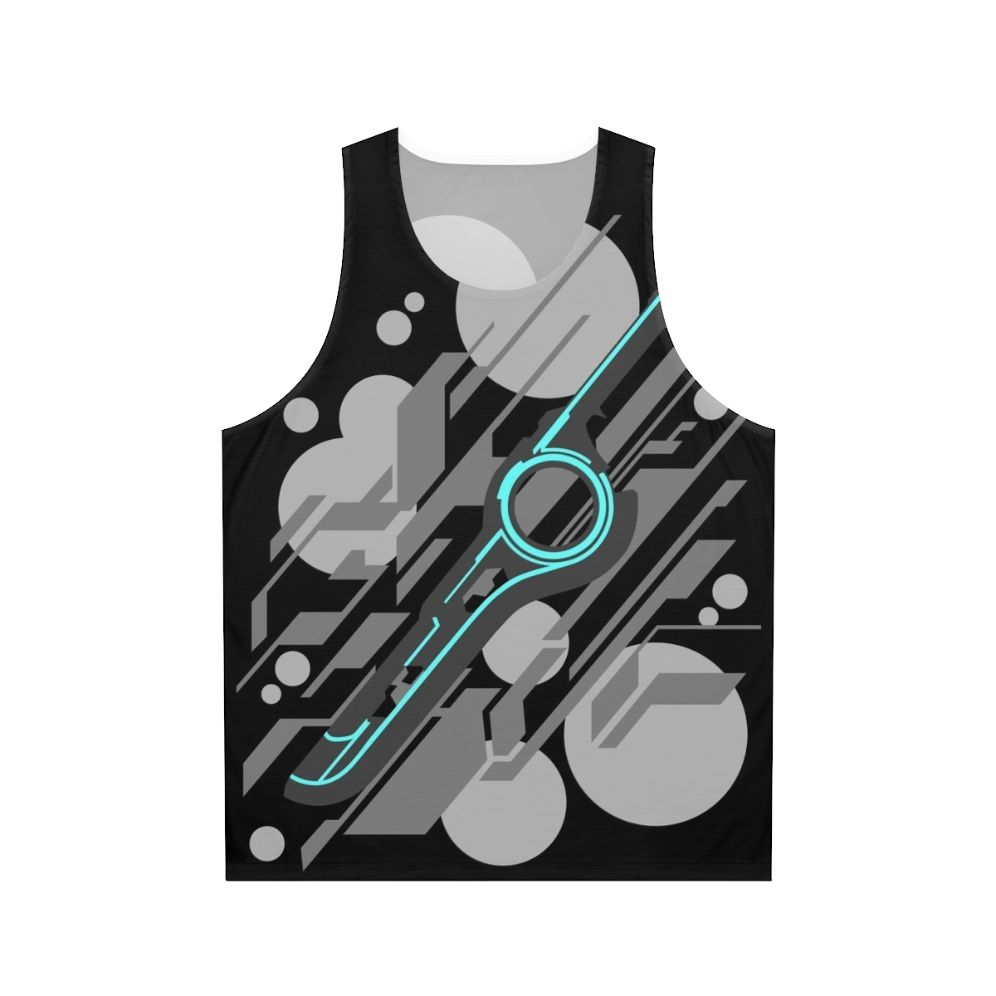 Xenoblade Chronicles abstract grey unisex tank top