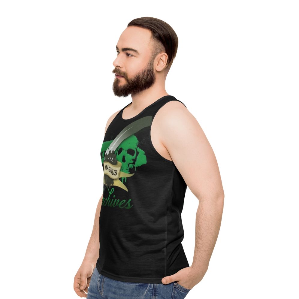 The Magnus Archives Logo Unisex Tank Top - men side