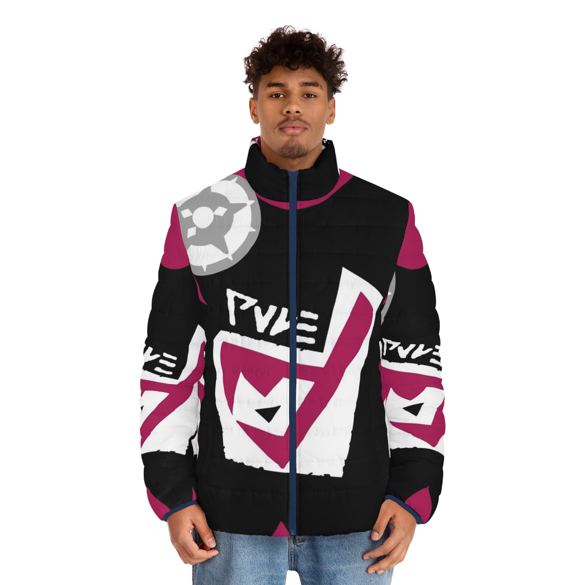 Team Yell V1 Puffer Jacket - Cosplay Essentials for Anime Fans - men front