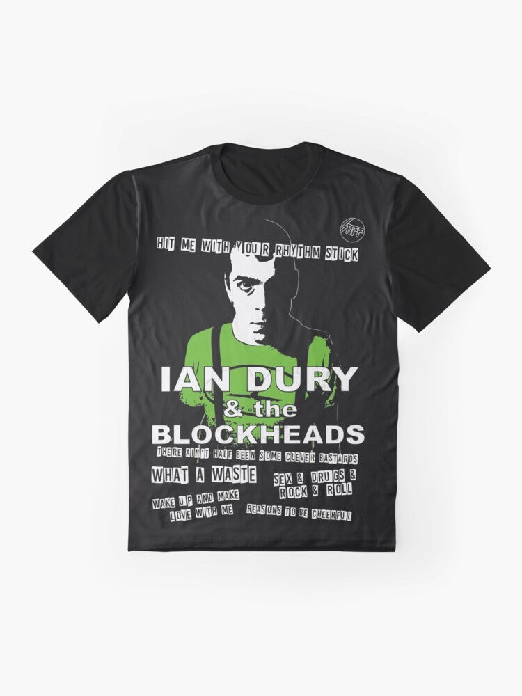 Ian Dury & The Blockheads Graphic T-Shirt featuring the iconic post-punk band logo - Flat lay