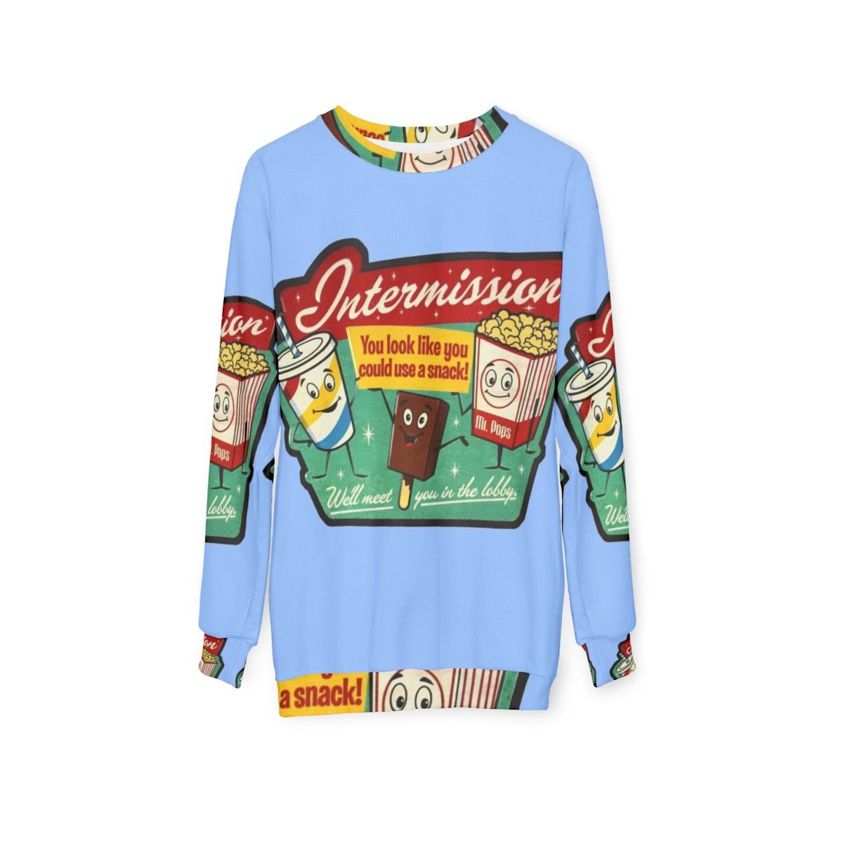 Intermission Movie-Themed Sweatshirt - hanging