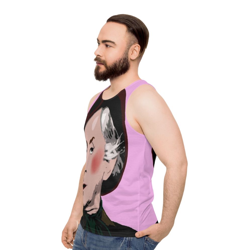 Quentin Crisp Icon LGBTQ Unisex Tank Top - men side