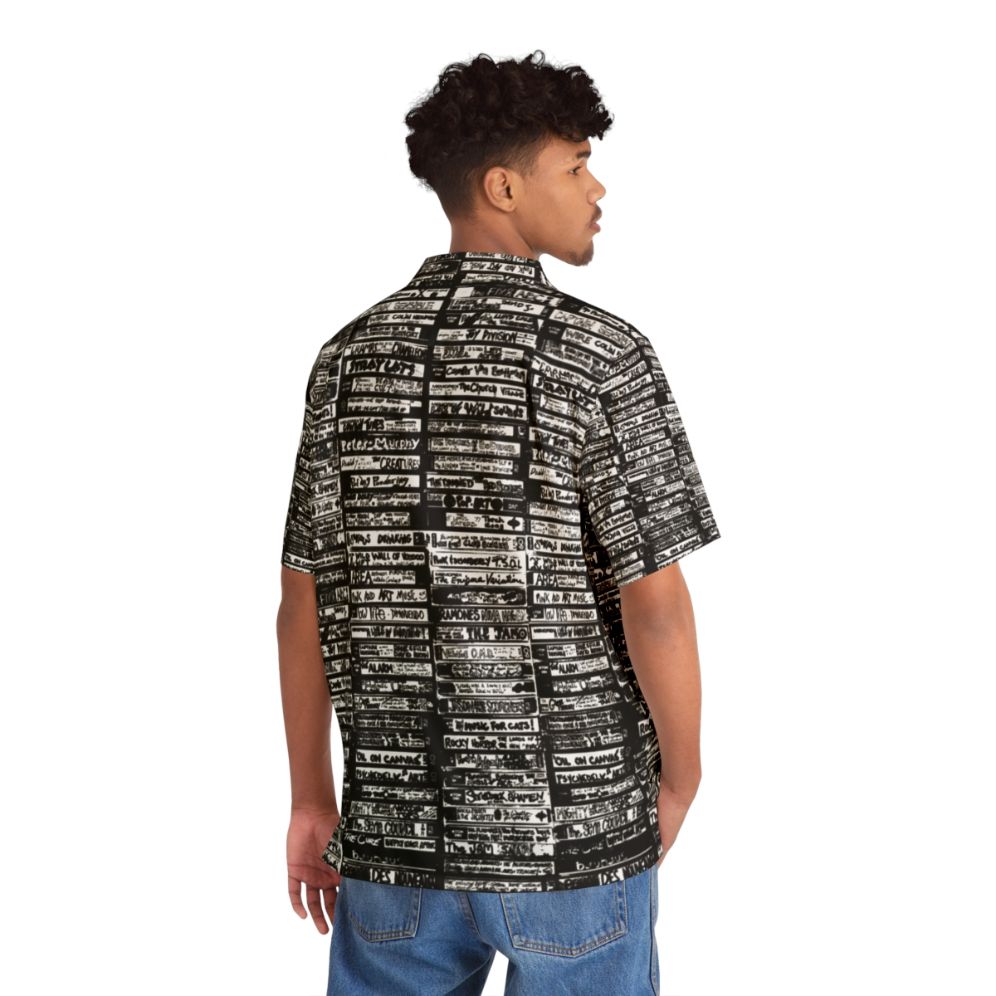 Alternative music retro Hawaiian shirt - Flat lay