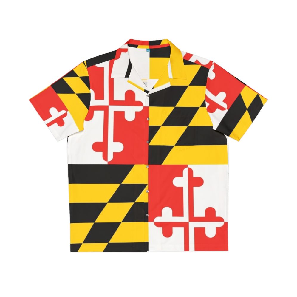 Maryland flag graphic tee hawaiian shirt