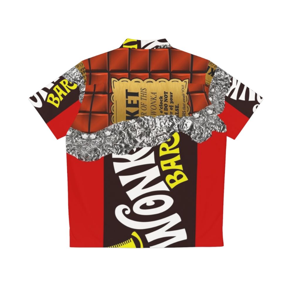 Wonka's Golden Ticket Chocolate Hawaiian Shirt 2 - Retro & Funny Parody - Back