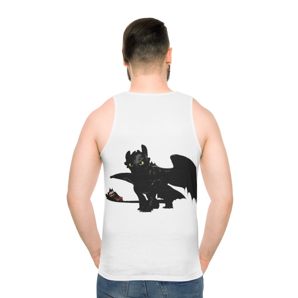 Toothless Unisex Tank Top - men back