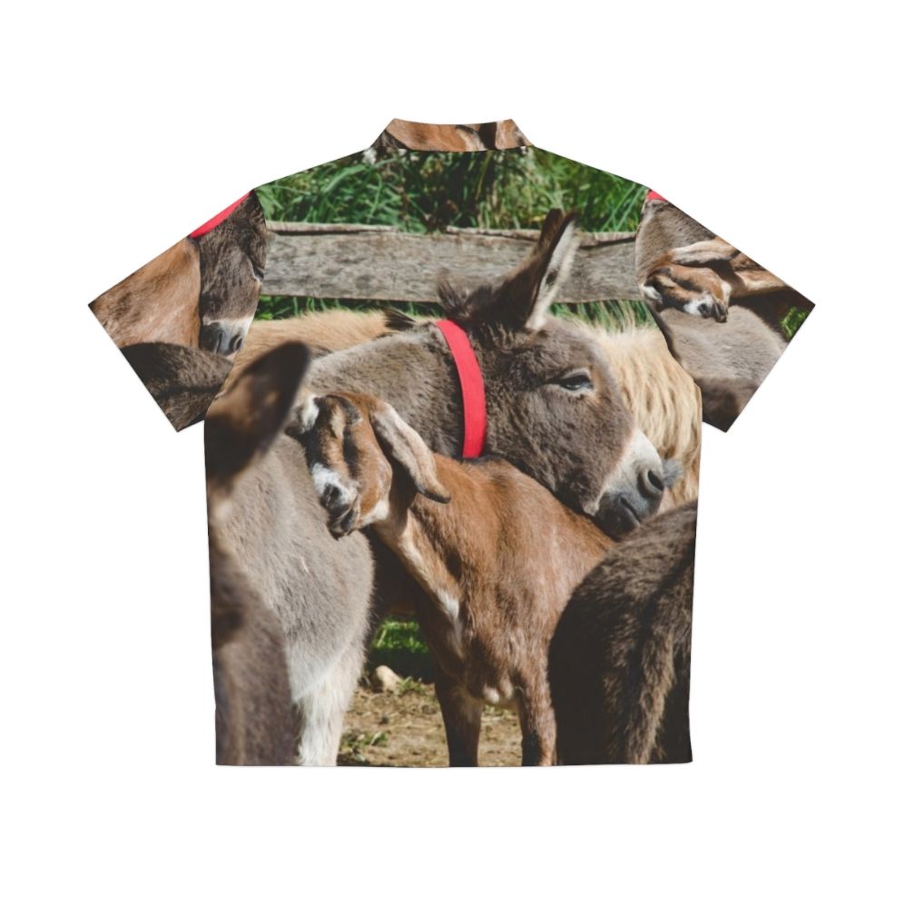 Adorable donkey in Hawaiian shirt - Back