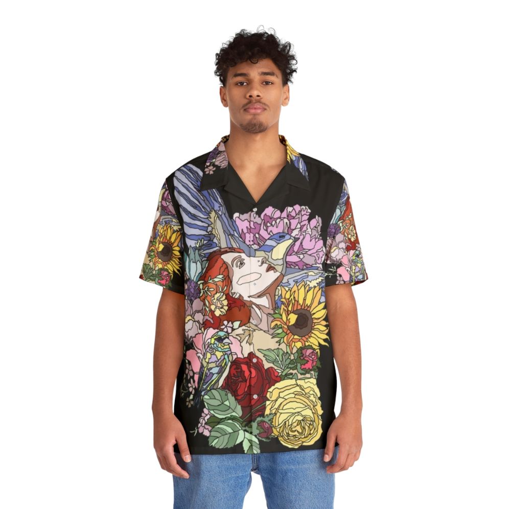 Hawaiian shirt with florence welch goddess design - People Front