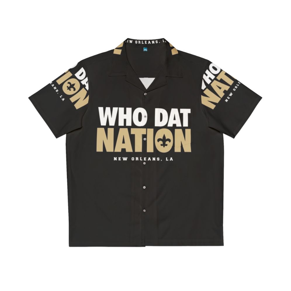 New Orleans Saints Hawaiian Shirt with Retro 8-Bit Tecmo Bowl Design