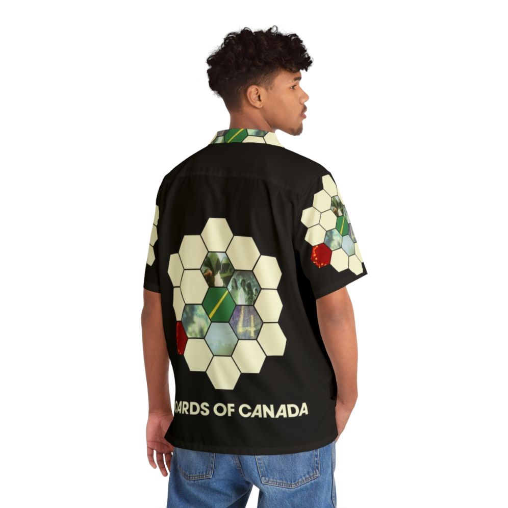 Boards of Canada inspired Hawaiian shirt with retro 80s electronic music vibes - People Back