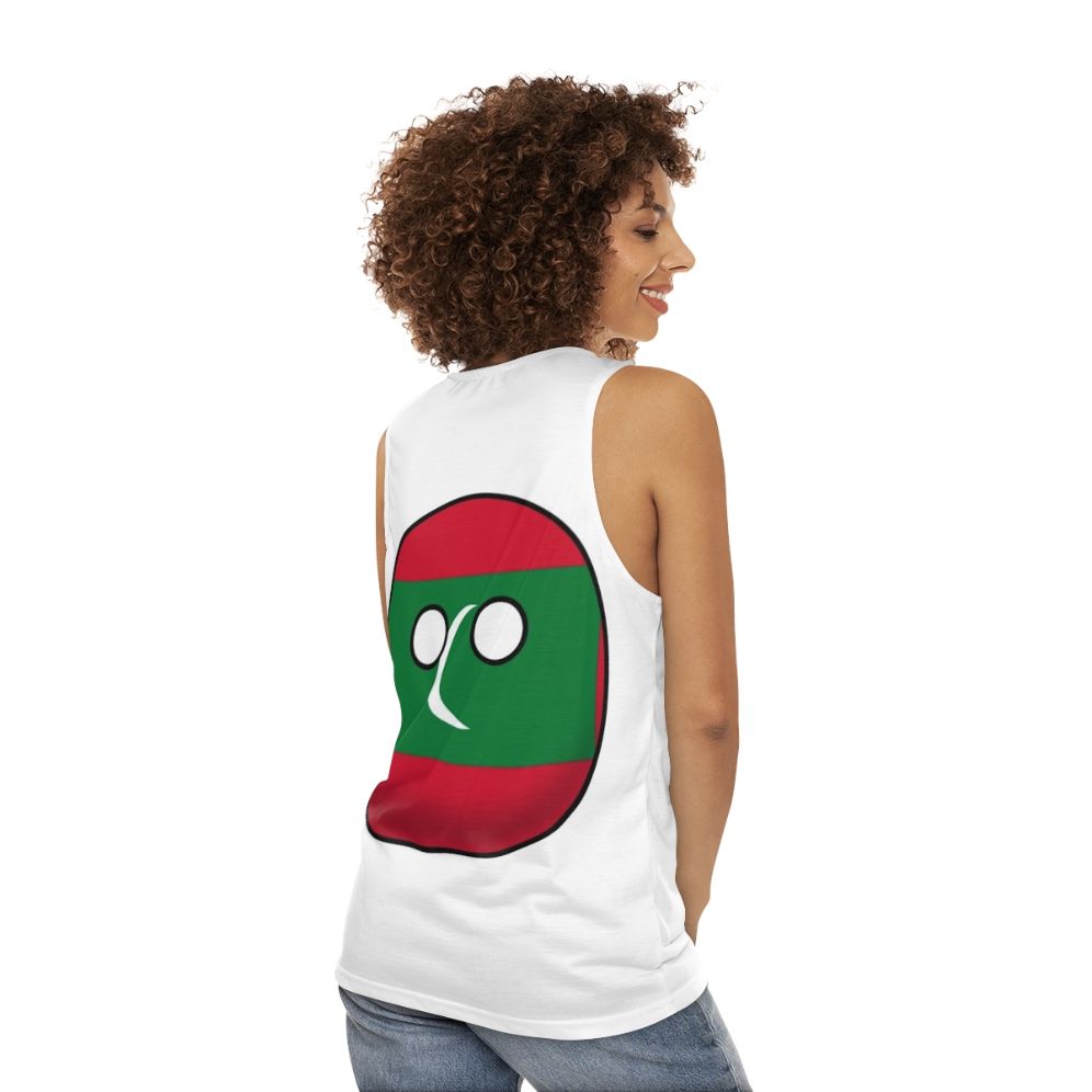 Maldives Countryball Unisex Tank Top - women back