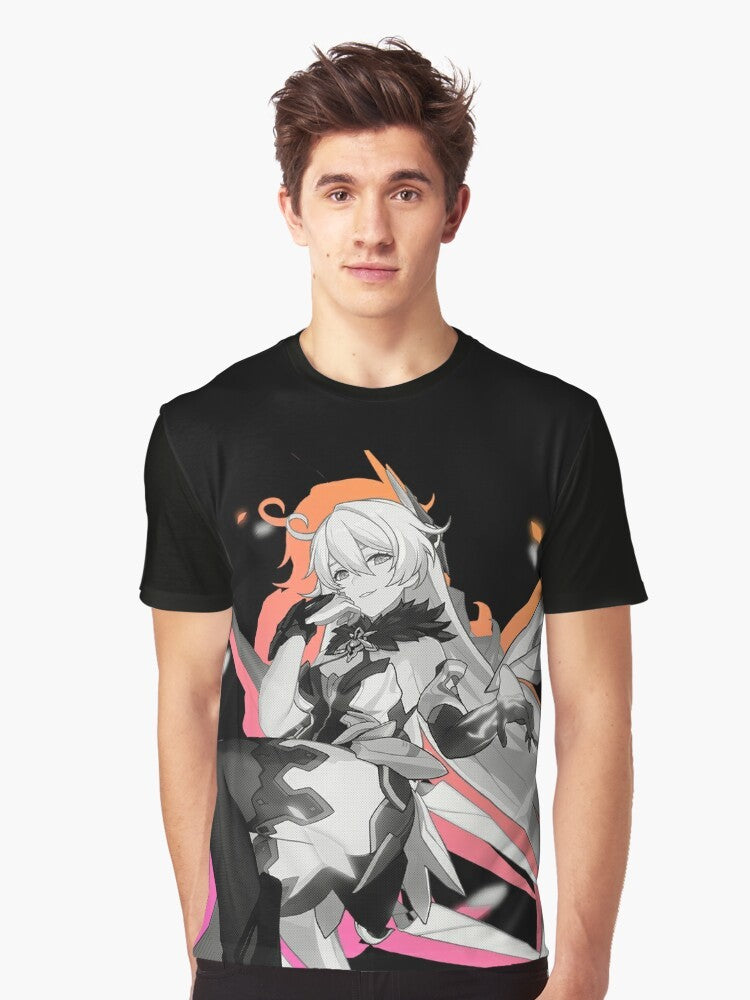 Kiana Kaslana, the Herrscher of the Void, featured on a graphic t-shirt - Men