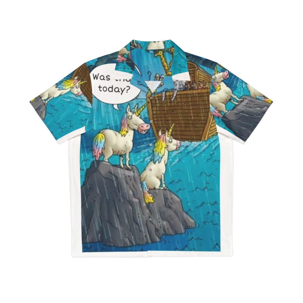 Cute Funny Noah's Ark Unicorn Hawaiian Shirt Design