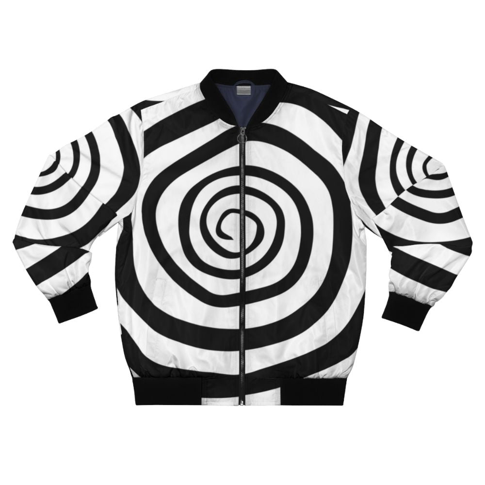 Motionless In White band logo printed on a black bomber jacket