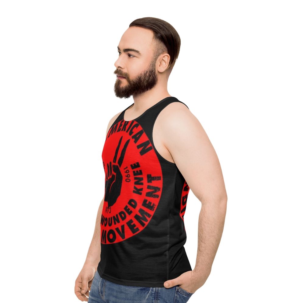 Unisex American Indian Movement Tank Top - men side