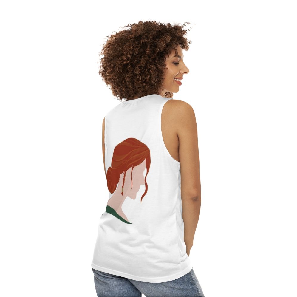 Triss Merigold Unisex Tank Top from The Witcher Video Game - women back