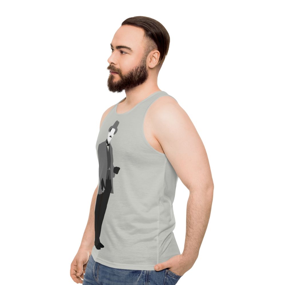 Great Detectives Hercule Poirot Unisex Tank Top - men side