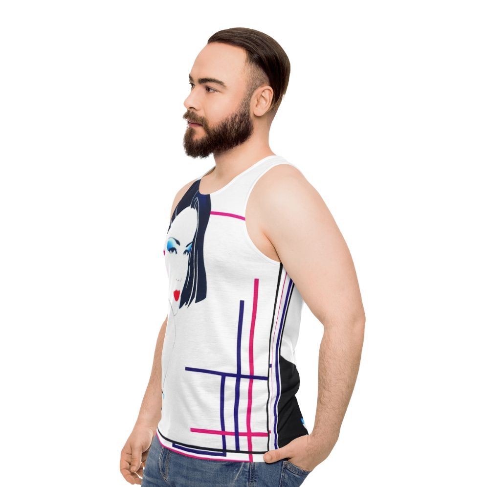 Retro 80s Unisex Tank Top - men side