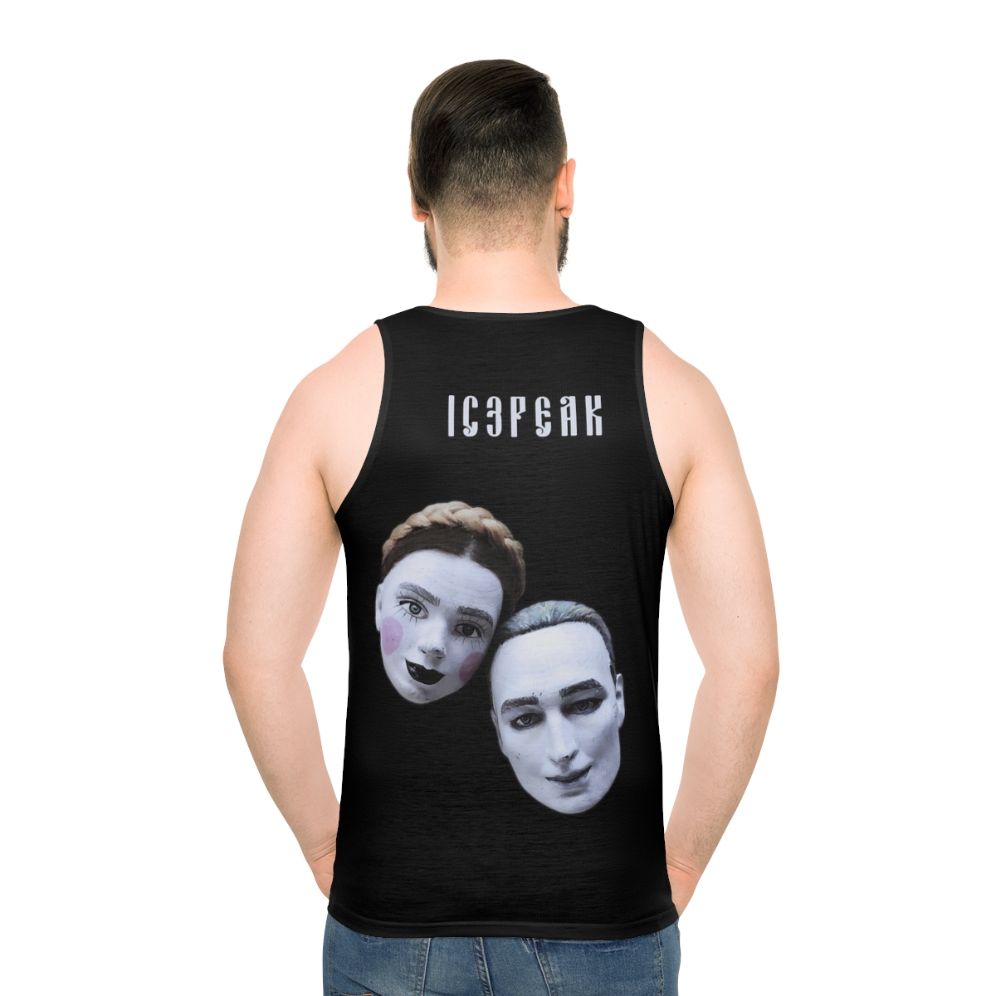 Ic3Peak Unisex Dark Electronic Music Tank Top - men back