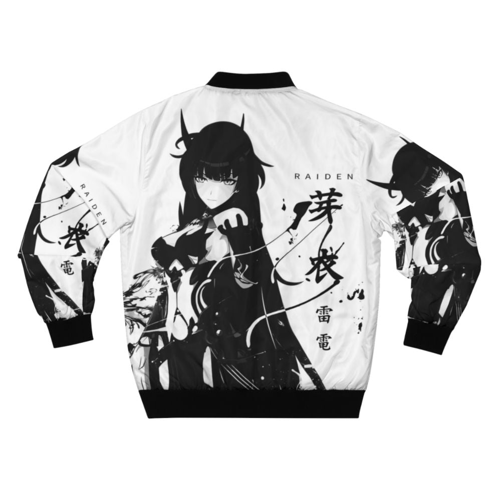 Herrscher of Thunder Bomber Jacket featuring Kiana Kaslana and Mei Raiden from Honkai Impact 3rd - Back