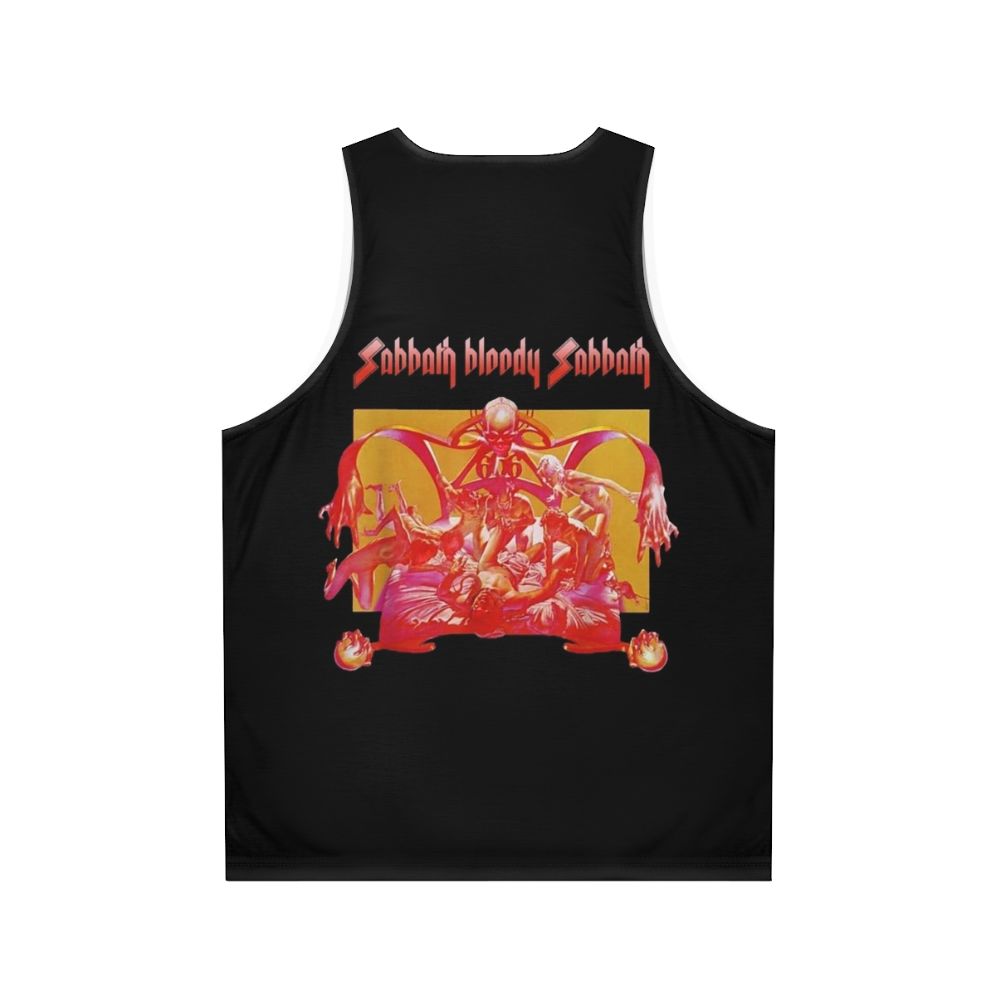 Black bloody unisex heavy metal tank top - Back