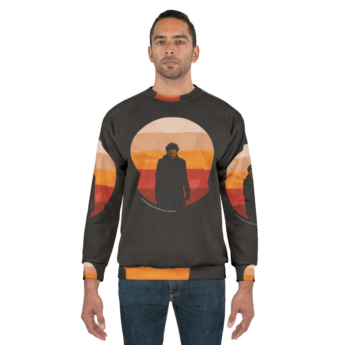 Dune 2020 Inkpress Artwork Sweatshirt featuring the iconic Dune movie and book elements - men