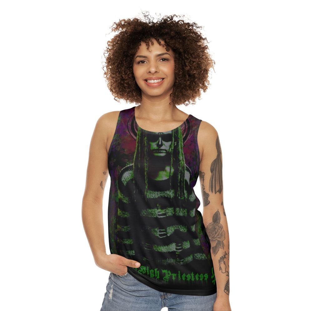 The High Priestess Unisex Horror Movie Tank Top - women