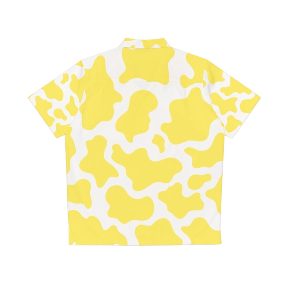 Yellow cow print Hawaiian shirt - Back