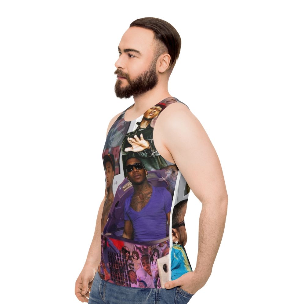 Based Unisex Tank Top with Lil B Basedgod Inspired Design - men side