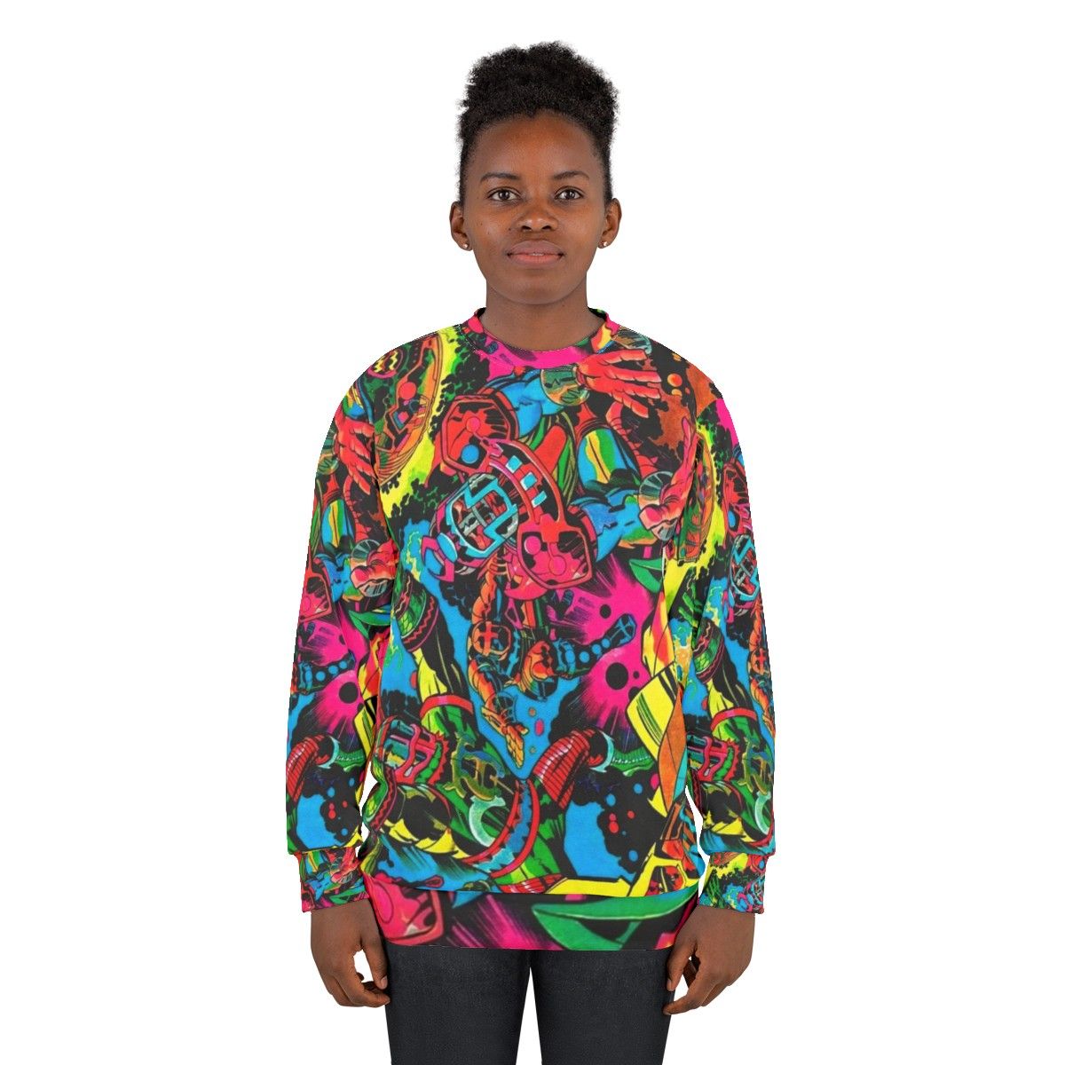 Kirby inspired retro pop art graphic sweatshirt - women